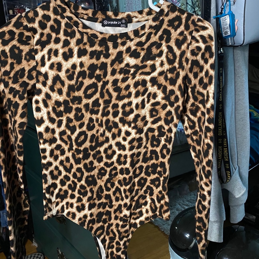 Leopard Print one piece bodysuit